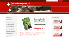 Desktop Screenshot of mon-entreprise.ch